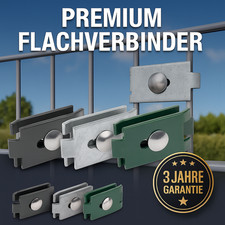 Flachverbinder Zaunmatten Doppelstabmattenzaun Mattenverbinder Eckverbinder Zaun