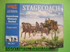 1:72 Imex #517 Wilder Westen Postkutsche 4 spännig Cowboys Figuren Prärie SELTEN