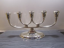 Kerzenhalter Kerzenständer Kerzenleuchter 5-armig Silber