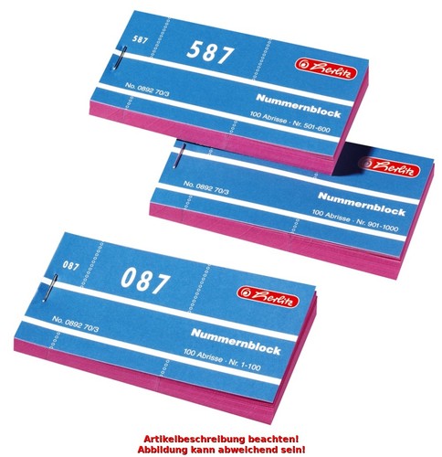 Herlitz nummernblock nummern - herlitz,