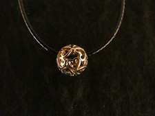 Anhänger 24 Karat Vergoldet  Koreanisch Hohlkugel Kurzen Absatz Schlüsselbein