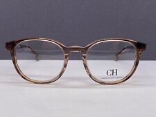Carolina Herrera Brille Damen rund Panto oval braun Transparent Vollrand VHE 715