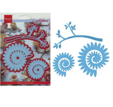 Präge- Stanzschablone Blumen