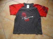 adidas T-Shirt  just sports   schwarz rot    GR. 2 XS  gebraucht
