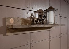 Regal Wandregal Hängeregal Dekoregal - Echtholz Sheesham massiv grau 98x25cm