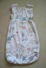 Warmer Baby Schlafsack Öko Natur Baumwollflor + Biber 86cm