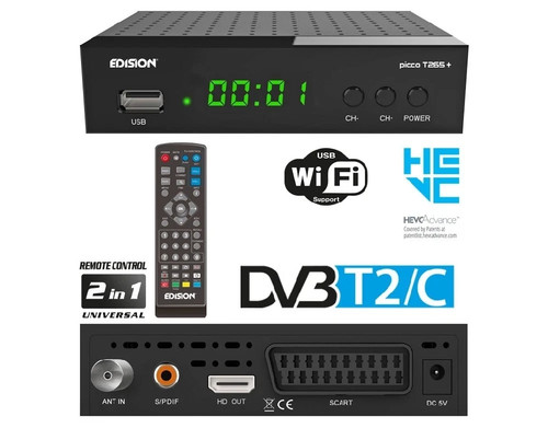 Edision picco t265 dvb c - picco, dvb-t2/c