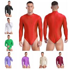 DE Herren Gymnastik Body Langarm Turnbody Gymnastikanzug Trikot Leotard Bodysuit