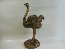 PTMD Vogel Strauß gold Figur Statue 701409 Strauss 35 cm hoch