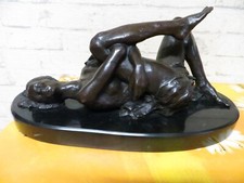 Bronze Skulptur, liegend, signiert F. Preiss, 40 x 16 x 19, Gewicht 7,215 kg