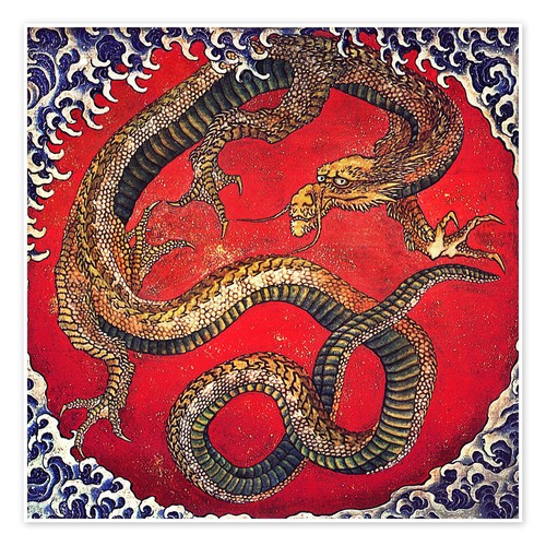 Poster drache katsushika - poster,