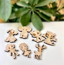 Geschenk Anhänger,  Holz 3D