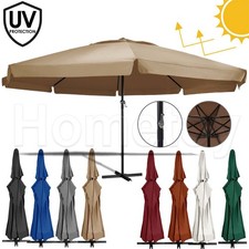 XXL Ø5m 6m Alu Sonnenschirm Marktschirm Schirmständer Kurbelschirm Strandschirm