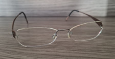 LINDBERG Brille 705227720 145 Spirit Titanium Randlos Metallic Braun Rechteckig