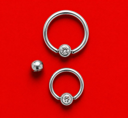 Bcr piercing ring kristall - bcr,