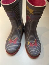 Joules Gummistiefel Gr. 30, Blau/pink, Mädchen