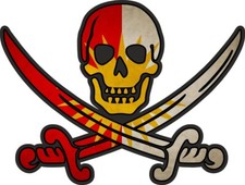 Sticker aufkleber pirat