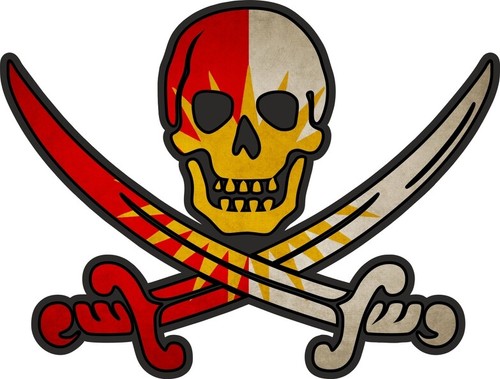 Sticker aufkleber pirat
