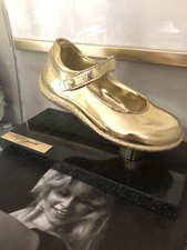 Fuss Gold Kinder Schuh Tischdeko Skulptur | Deko Marmorplatte Selten