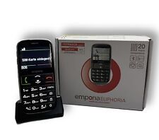 Emporia Euphoria Senioren-Handy IP54, mit Ladestation, SOS Taste Schwarz