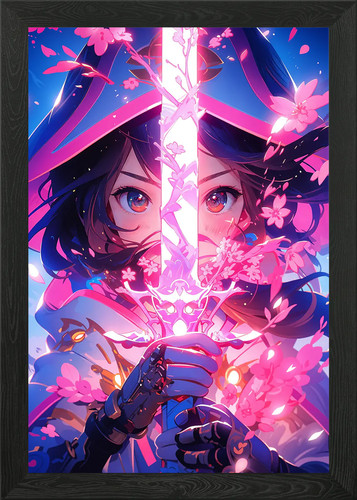 Anime mädchen mit - mädchen, schwert
