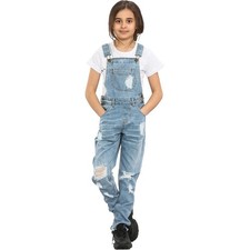 Kinder Mädchen Denim Latzhose