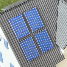 H0 Solarpanel 10teilig, Modelleisenbahn Solaranlage 1:87 Balkonkraftwerk