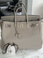 Original Hermès Hermes Birkin 40 Togo Gris Tourterelle Top Zustand mit Rechnung 
