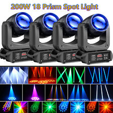 4x 200W 6+12 Prisma Gobo LED Beam Moving Head Bühnenlicht DMX Spot DJ Partylicht