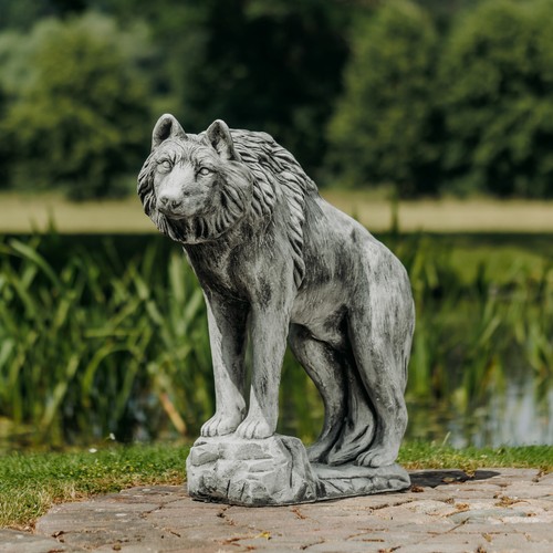 Wolf wölfe rudel steinfigur - wolf,
