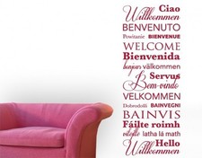 Wandtattoo Willkommen Welcome