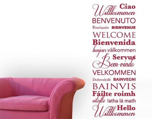 Wandtattoo willkommen welcome - wandtattoo,