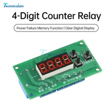 DC 12V 24V 4-Digit Digital Counter Module Time Control Board with Relay Output