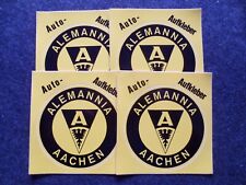 4 x Alemannia Aachen uralte Auto-Aufkleber 70er Jahre  Tivoli    A14
