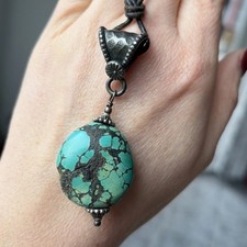 Türkis Anhänger Kette Tibet