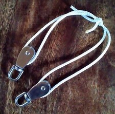 2x Blockseilrolle Edelstahl mit Tauwerk  Schiffsblock Umlenkrolle Flaschenzug