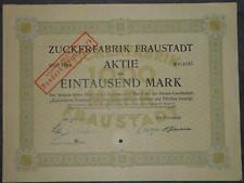 Zuckerfabrik Fraustadt 12.1921 1000 Mark