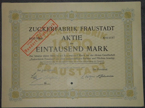 Zuckerfabrik fraustadt 1921 - zuckerfabrik,