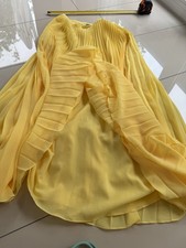 MANGO MAXIROCK GELB PLISSEE 40 RARITÄT LIMITED EDITION