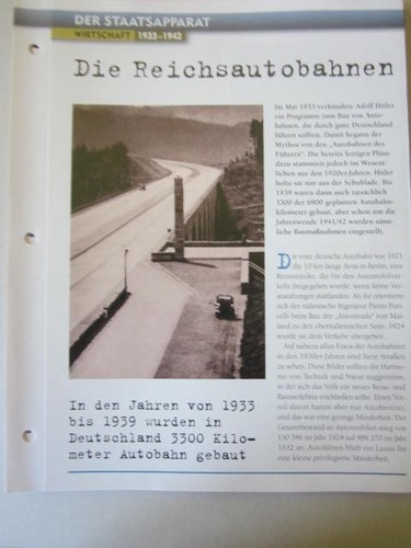 Die reichsautobahnen infokarte - reichsautobahnen,