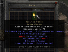 D2R LADDER Hexenmeisterfackel