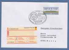 ATM 2.2.2 Mettler-Toledo Wert 510 auf RBrief mit So-O BONN DEUTSCHE MARK 19.6.98
