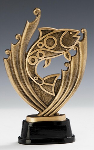Pokal figur fisch - angeln,