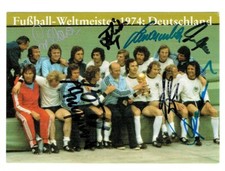 Mannschaftskarte  AK  1974 WM DfB  Agon Verlag   mit  8 original Unterschriften