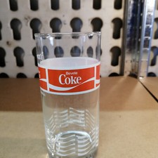 Coca Cola 1x Glas 0,3 l Rarität Seltenheit roter Rand geriffelt