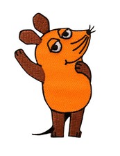 Die maus winkt aufnäher - die,