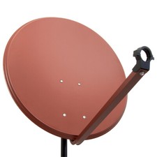 PremiumX 100cm Satelliten Schüssel Aluminium Rot Offset Antenne SAT Spiegel 4K