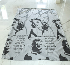 Marilyn Monroe Motiv Bettwäsche Bettbezüge 135x200cm grau mit Reißverschluss!