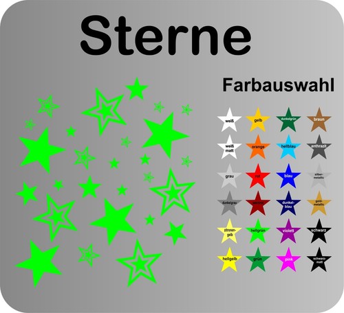 Sterne fensterbild auto - sterne,