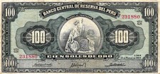 02 Peru P86a 100 Soles 1964